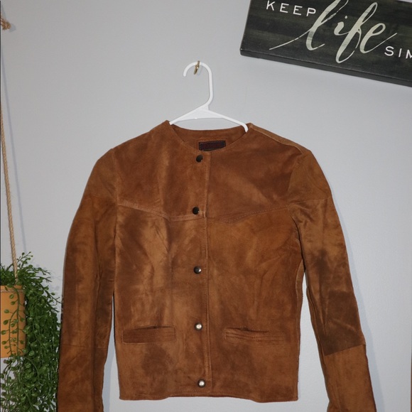 Suede Jacket Pele Che Coco Up-cycled Tonal Brown - Picture 4 of 6